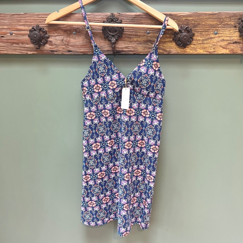 Helen Jon Crystal Cove Dress Grace Bay Navy Medallion Print XS HJ08-0727GNP